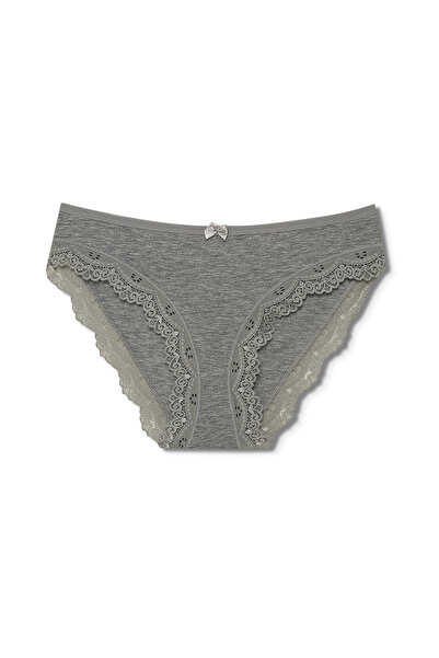 HNX 3'lü Pamuklu Paça Dantel Detaylı Kadın Külot