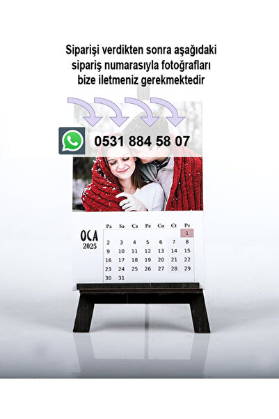 Tual FOTOĞRAFLI MASA TAKVİMİ 2026 MASA TAKVİMİ AHŞAP ŞOVALELİ