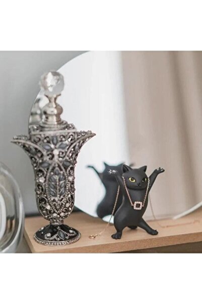 Feniks Ticaret Kedi Kalem Tutucu, Kulaklık Tutucu Stand, Masaüstü Kalemlik, Kedi Figür, Catholder