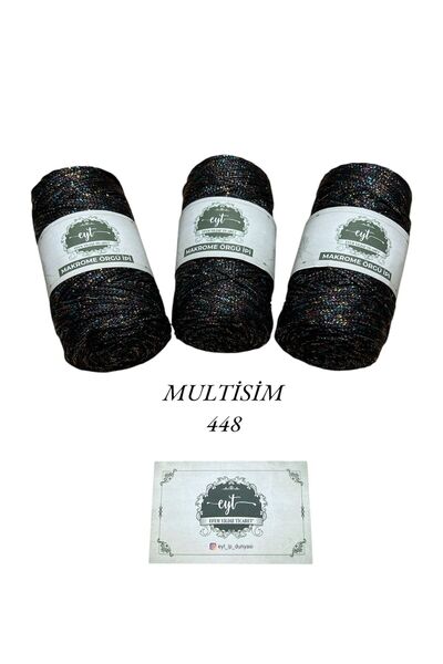 Yıldız Ticaret Simli 100 Gr Polyester Makrome Ipi 3 Mm - 120 M Supla Ip ve çanta ipliği