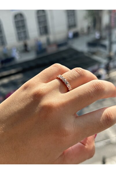 My Story Işıltılı Tamtur Rose Kaplama Gümüş Yüzük