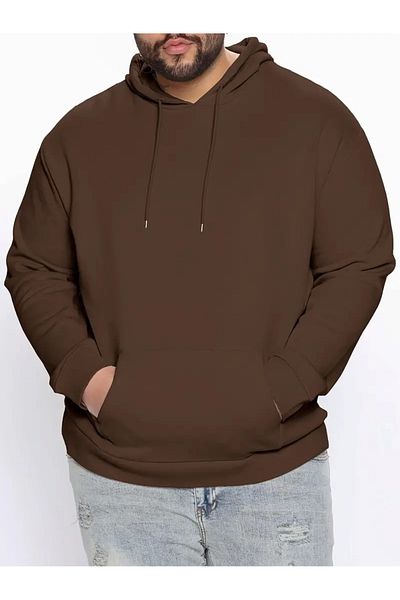 DAXİS Sportwear Company Men's Plus Size Hooded Sweatshirt
