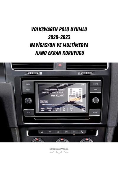 UniqAnatolia 7 Inch Multimedia Nano Screen Protector Compatible with Volkswagen Polo