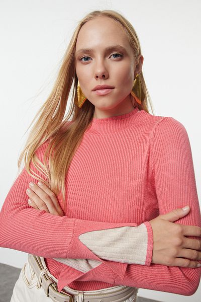 Trendyol Collection Pulover de tricotaj premium roz - TWOAW25KZ00195