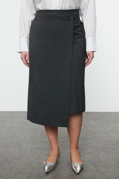 Trendyol Curve Fusta țesută antracit de mărime mare - TBBAW25AZ00016