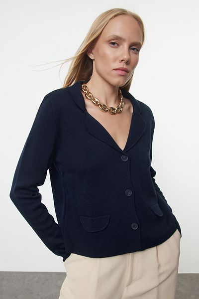 Trendyol Collection Sötétkék kötöttáru kardigán - Jacket Look, TWOAW25HI00120