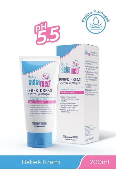 Sebamed كريم أطفال ناعم للغاية فعال ضد جفاف البشرة مع البانتينول للبشرة الحساسة 200 مل