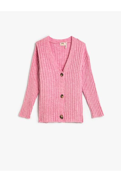 Koton Rosa Strickjacke für Mädchen – 4WKG90025AT