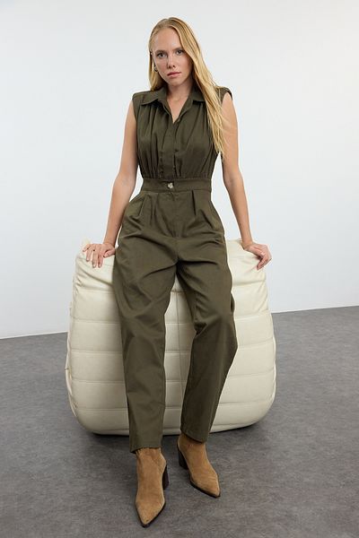 Trendyol Collection TWOSS21TU0233 Model tmavý khaki overal