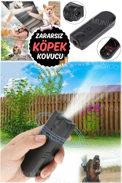 Munico Ultrasonik Seslerle Agresif Köpekleri Uzak Tutun Havlama Önleyici Köpe...