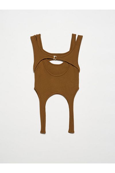 Dilvin 10345 Piped Knitwear Athlete-Khaki