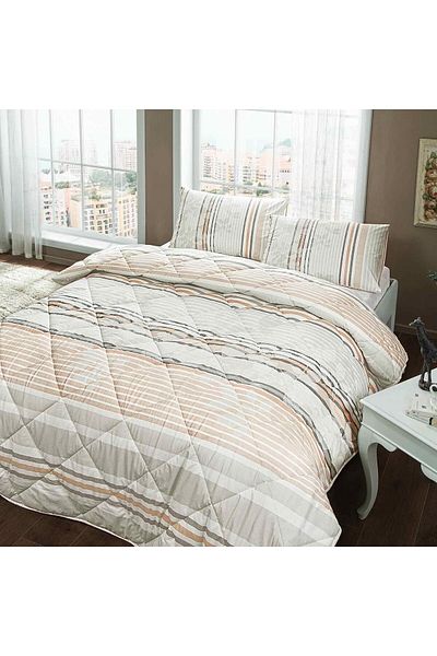 Taç 1000042018001   Verona Ranforce Double Quilt S, Stone