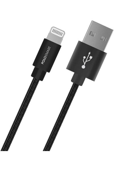 Polosmart Psm07 1 Metre Siyah Lightning (ıos) Hızlı Şarj Kablosu Siyah