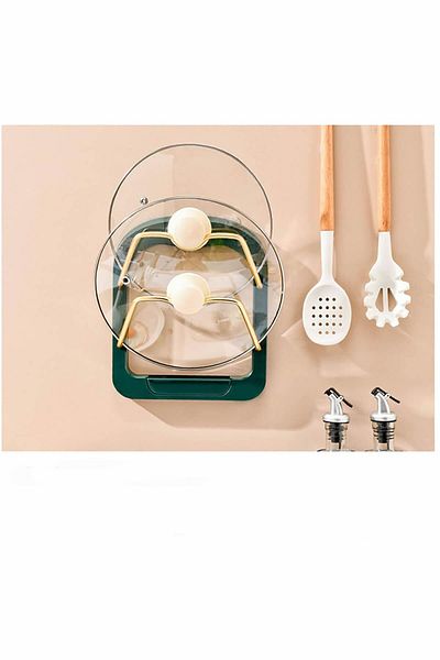 ARVALE 2Pieces Pot Lid Organizer - Αυτοκόλλητη κρεμάστρα τοίχου Organizer αποθήκευσης