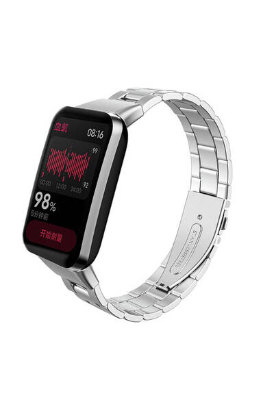 İncisoft Xiaomi Mi Band 7 Pro Uyumlu Metal baklalı Paslanmaz Metal Kordon