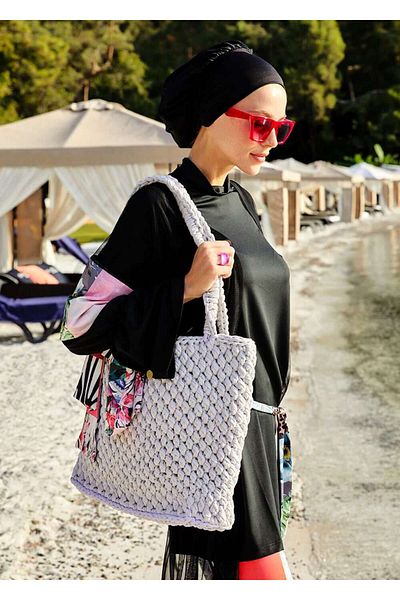 Mayovera Knitted Beach Bag - Patcwork