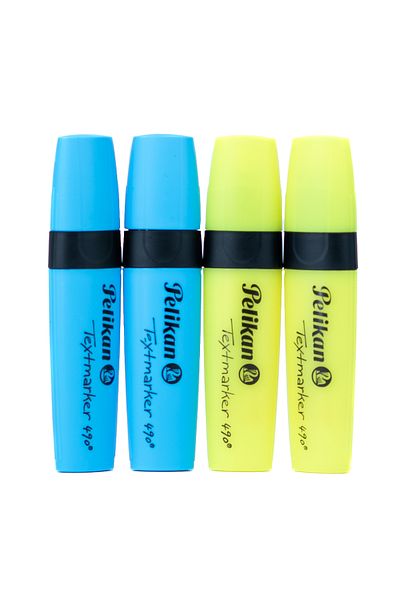Pelikan High Highlighter Stationery Pen - Refillable Pastel, Practical Comfortable, 4 Pieces