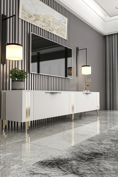 Givayo Mobilya TORA ALT TV ÜNİTESİ BEYAZ