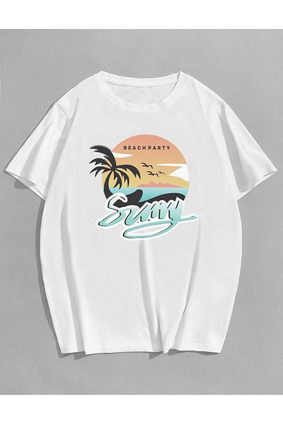 Pink Sky Μπλουζάκι Oversize Sumy Printed