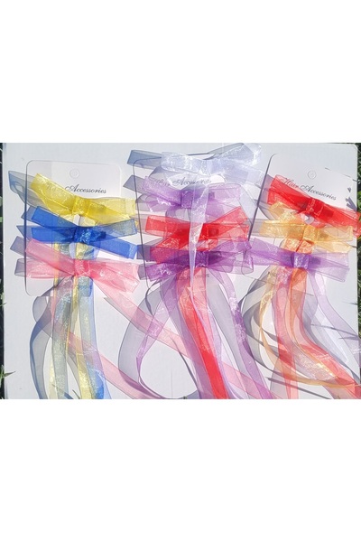 LO ADORO 10 τεμάχια πόρπη με φιόγκο Πόρπη από οργάντζα με λεπτή κορδέλα