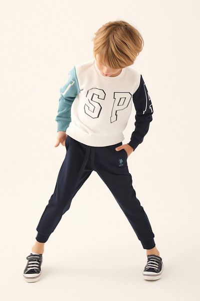 U.S. Polo Assn. ΒΑΣΗ. Σετ φόρμες για αγόρια Polo Assn Snow Melange