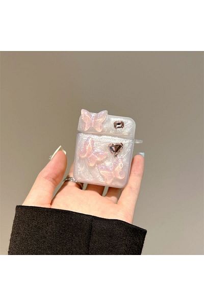daystar AirPods 3Rd Butterfly and Heart Figured Headphone Case Compatible with Generation