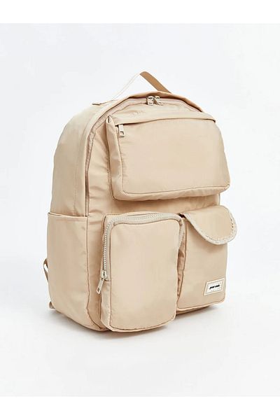 LC Waikiki LCW ACCESSORIES Μπεζ γυναικείο σακίδιο πλάτης πολλαπλών διαμερισμάτων