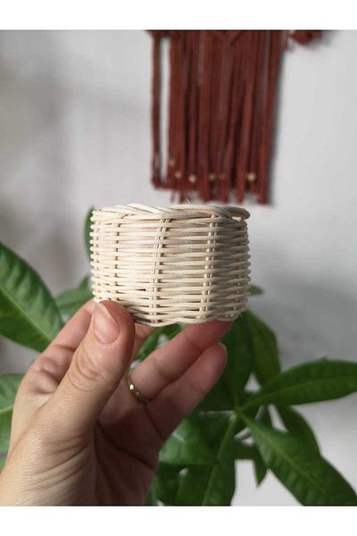 His Art Workshop Rattan Bamboo Tiny Basket