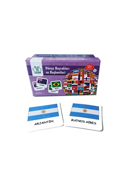 Play to Learn Dünya Bayrakları Ve Başkentleri - Genel Kültür Oyunu, Eğitici K...