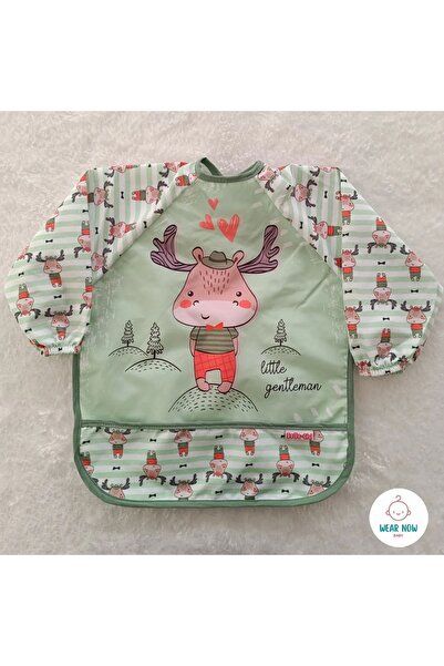Bebechi Baby Cute Deer Waterproof Long Sleeve Food and Activity Bib