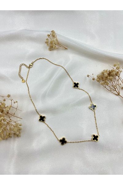Nova Steel clover necklace