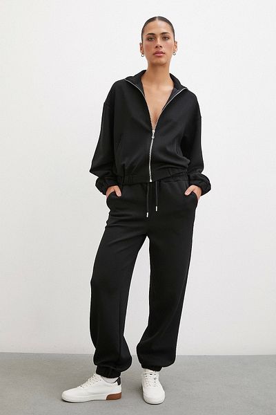 Never more Black Sweatpants - Elastic Pocket