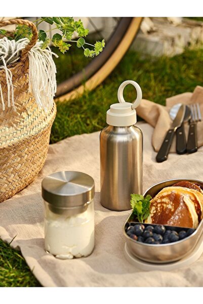 IKEA Water Bottle Height: 17 cm Ikea Water Bottle Stainless Steel Gray Water Bottle Volume: 0.5 liters