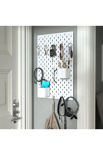 IKEA Skadis Pano için Tekli Kutu Beyaz