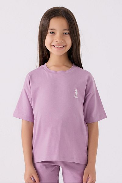 U.S. Polo Assn. Girl's Blue Bermuda Suit