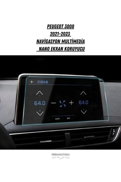 UniqAnatolia Peugeot 3008 Navigation Multimedia Nano Screen Protector