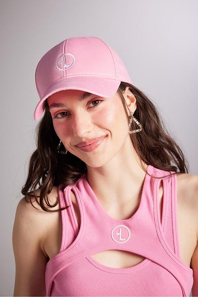 HOLLY LOLLY Logo Embroidered Holly Cap Hat Pink
