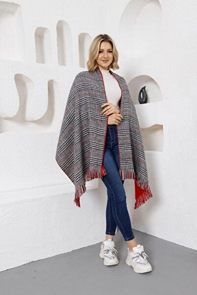 SHIEBA Şal de tricotaje moale cu textura puf pe două feţe, eşarfă