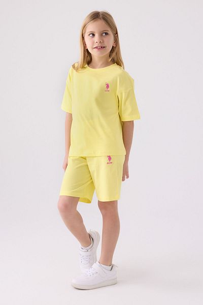 U.S. Polo Assn. Girl's Yellow Bermuda Suit