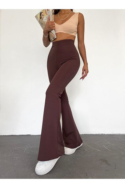 PEV Καφέ Χρώμα Ψηλόμεσο Lycra Ισπανικό κολάν ποδιών - που ενισχύει και δεν εμφανίζει ύφασμα κατάδυσης