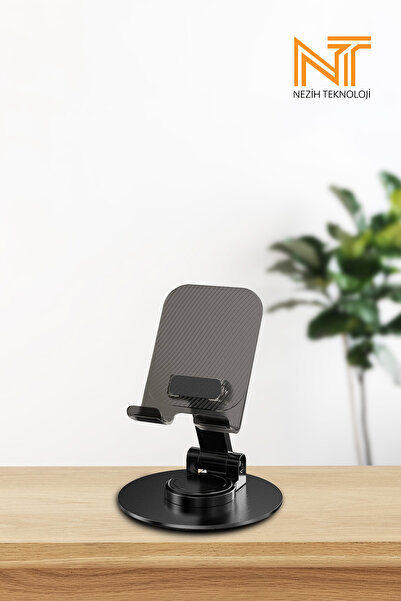 Nezih Case 360° Dönebilen Taşınabilir Katlanabilir Karbon Çelik Tasarımlı Tel...