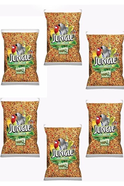 Jungle Muhabbet Kuşu Yemi 1 kg X 6 Adet