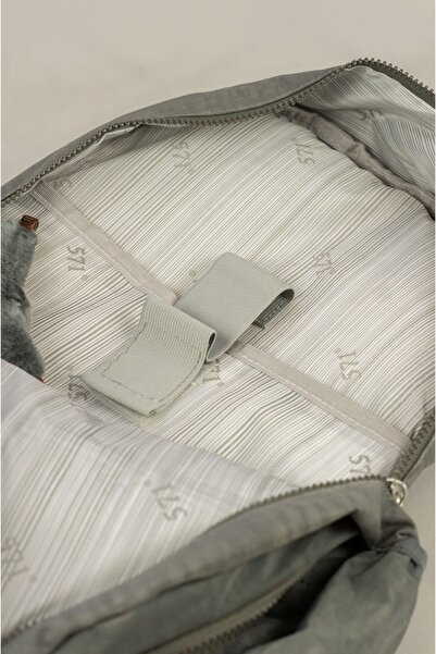 İMAKS 571 Crinkle Αδιάβροχο Ελαφρύ σακίδιο πλάτης φορητού υπολογιστή πολλαπλών διαμερισμάτων - Γκρι 2D