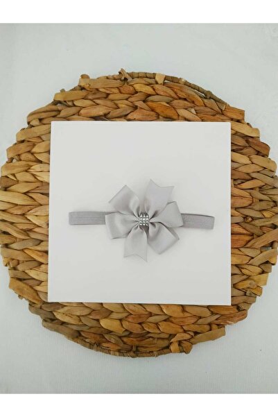 Atılgan Grp Gray Stone Handmade Ribbon Baby and Children's Bandana