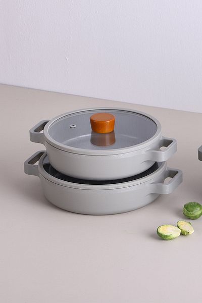 NEOFLAM 20-22cm Gray Fika Sahan Set - 2 Pieces