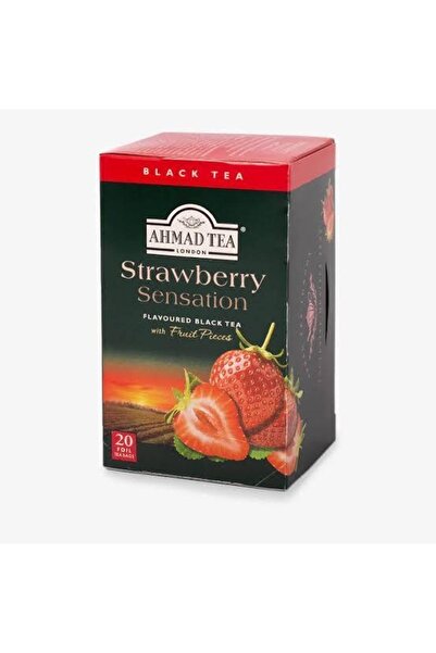 Ahmad Tea Strawberry Sensation Flavoured Black Tea 20 Tea Bags