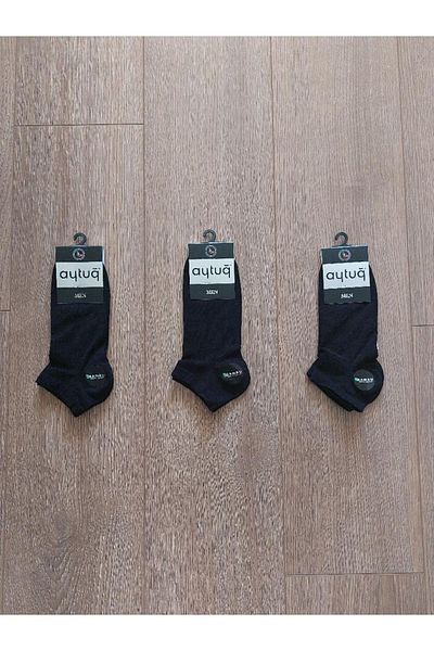 Aytuğ Summer Season 3 Pairs Bamboo Ανδρικά (μαύρα) μποτάκια Κάλτσες - 14201
