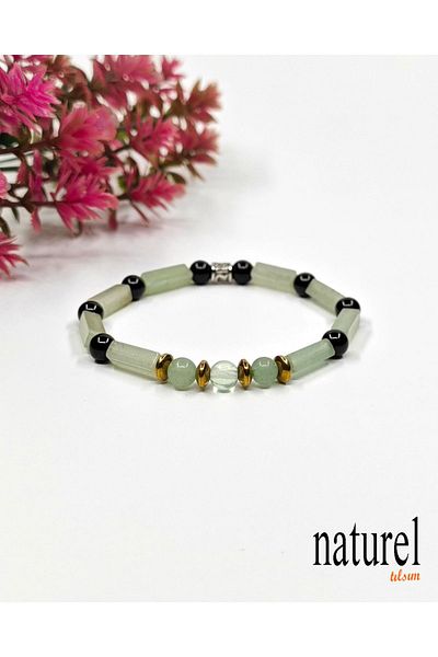 Naturel Tılsım Natural Stone Hematite-Aventurine Bracelet - Comfortable and Stylish