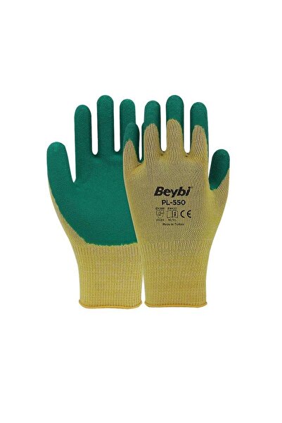 Beybi Pl-550 Knitted Green Glass Gloves No: 10 144 Pair (1 Box)
