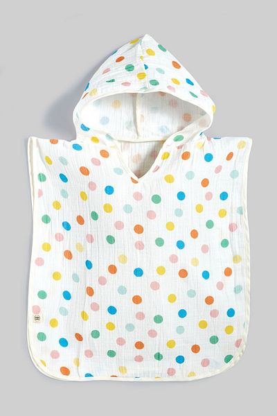 Tuğba Kuğu 2 Layer Muslin Poncho - Summer Vibe Pattern 4
